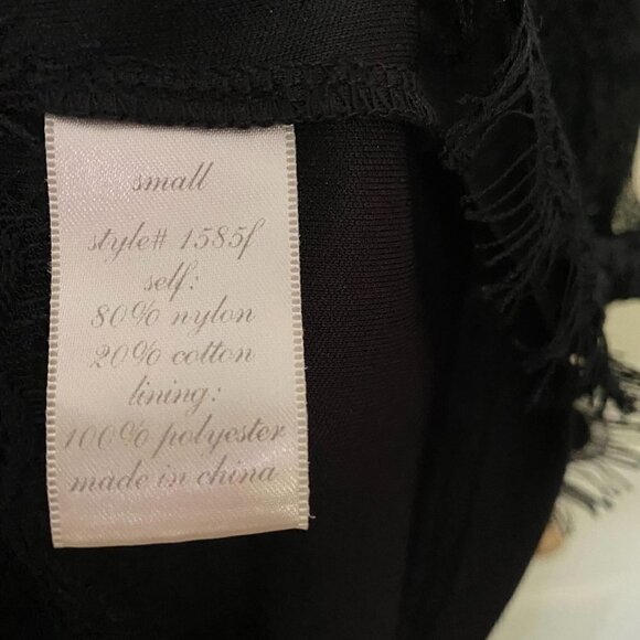 Miami Black Eyelash Edge Lace Sleeveless Fit & Flare Cocktail Mini Dress Small - Picture 8 of 10